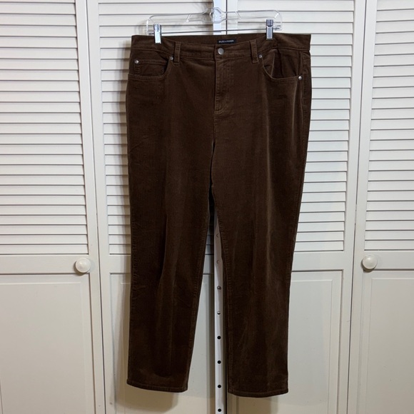 Eileen Fisher Organic Cotton Stretch Corduroy Straight Pants Large - Picture 5 of 14